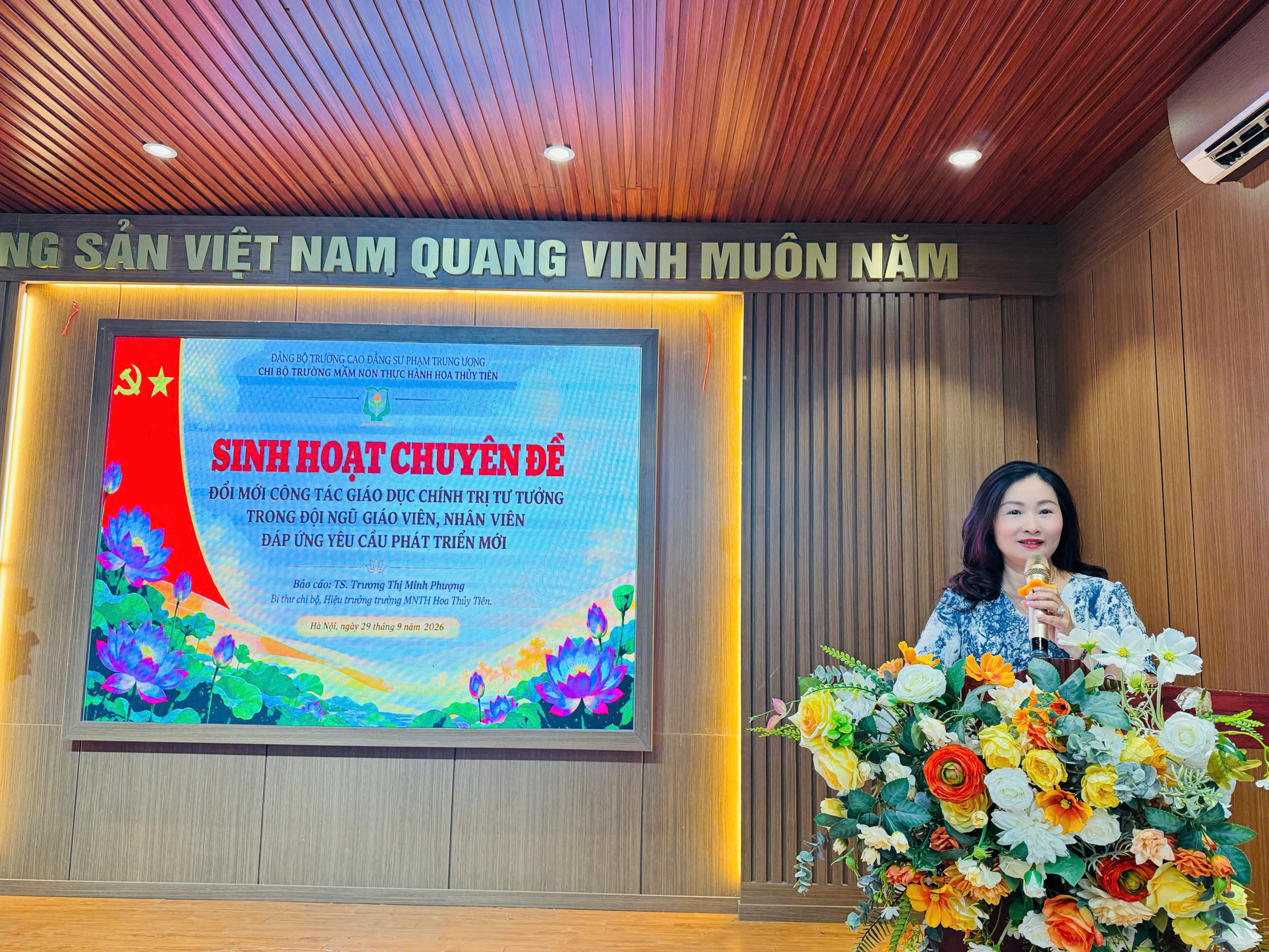 SINH HOẠT CHUYÊN ĐỀ ĐỔI MỚI CÔNG TÁC GIÁO DỤC CHÍNH TRỊ TƯ TƯỞNG TRONG ĐỘI NGŨ CBGV-NV ĐÁP ỨNG YÊU CẦU PHÁT TRIỂN MỚI