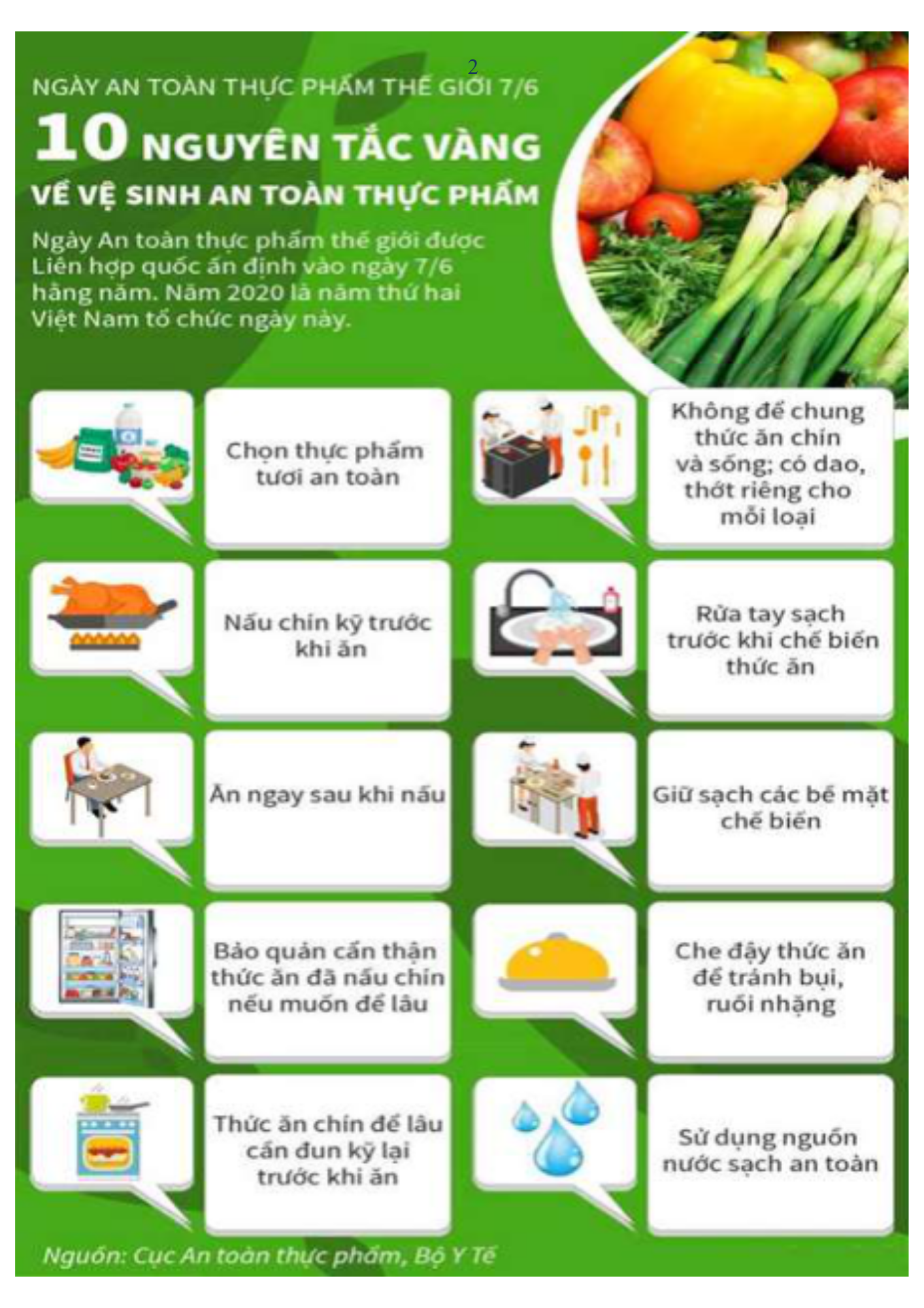 10 NGUYÊN TẮC VÀNG TRONG CHẾ BIẾN THỰC PHẨM AN TOÀN