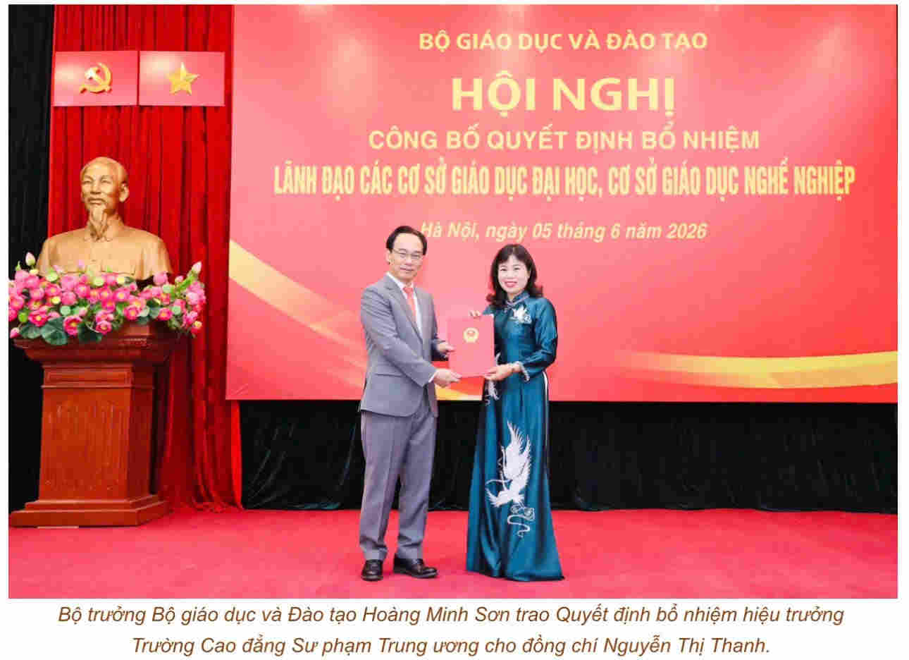 CHÚC MỪNG TS. NGUYỄN THỊ THANH – TÂN HIỆU TRƯỞNG TRƯỜNG CAO ĐẲNG SƯ PHẠM TRUNG ƯƠNG